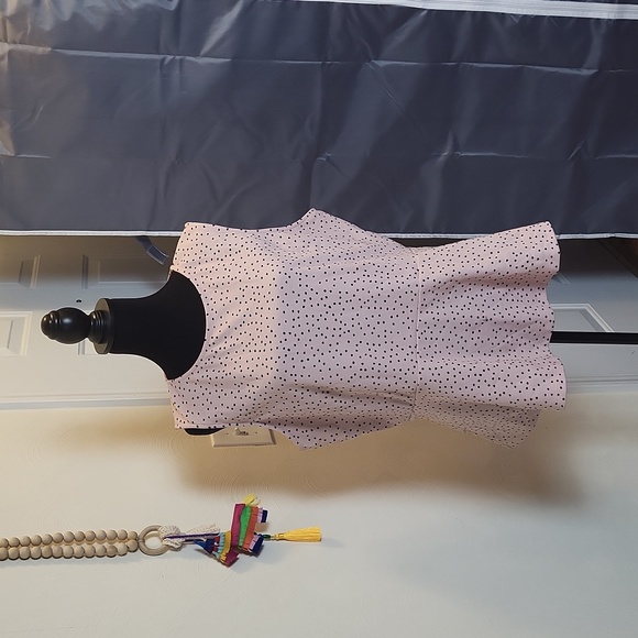 Pink Polka Dot Empire Waist Blouse - Picture 1 of 6